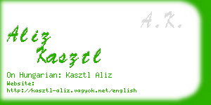 aliz kasztl business card